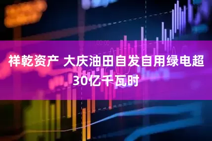 祥乾资产 大庆油田自发自用绿电超30亿千瓦时